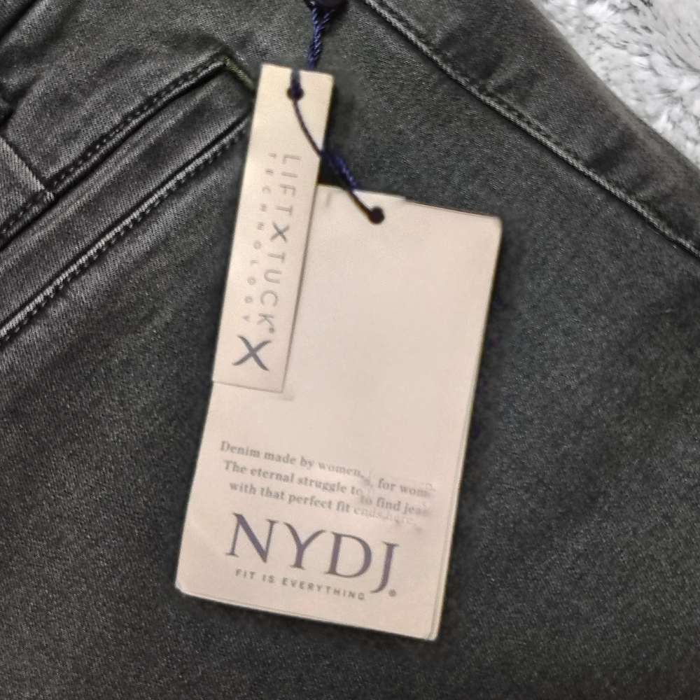 NWT NYDJ Ami Skinny Stretch Jeans "Folsom" Women's 14 Charcoal Faded Black NEW! - Picture 8 of 9